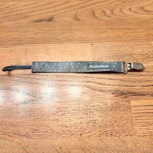 BooginHead Pacifier Clip Universal Black Gray Pattern‎ Metal Clip Baby Toddler